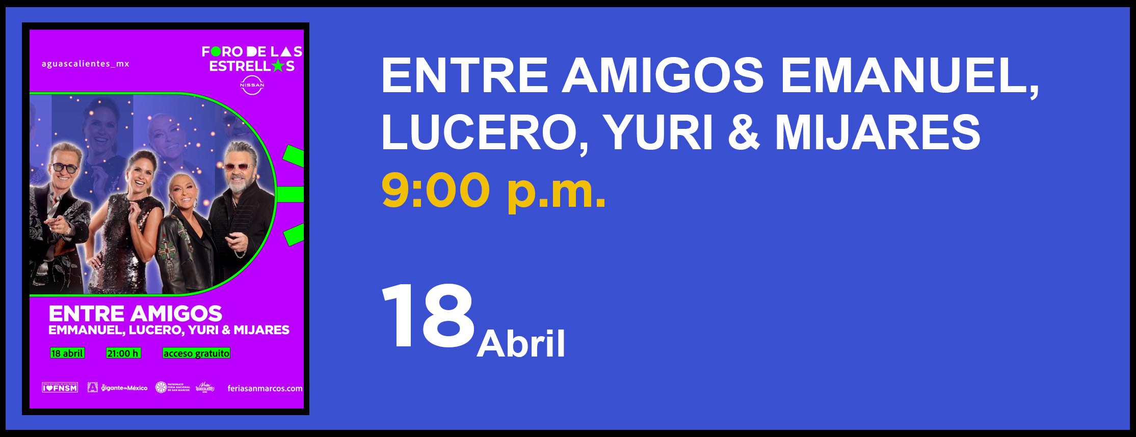 ENTRE AMIGOS EMANUEL, LUCERO, YURI & MIJARES