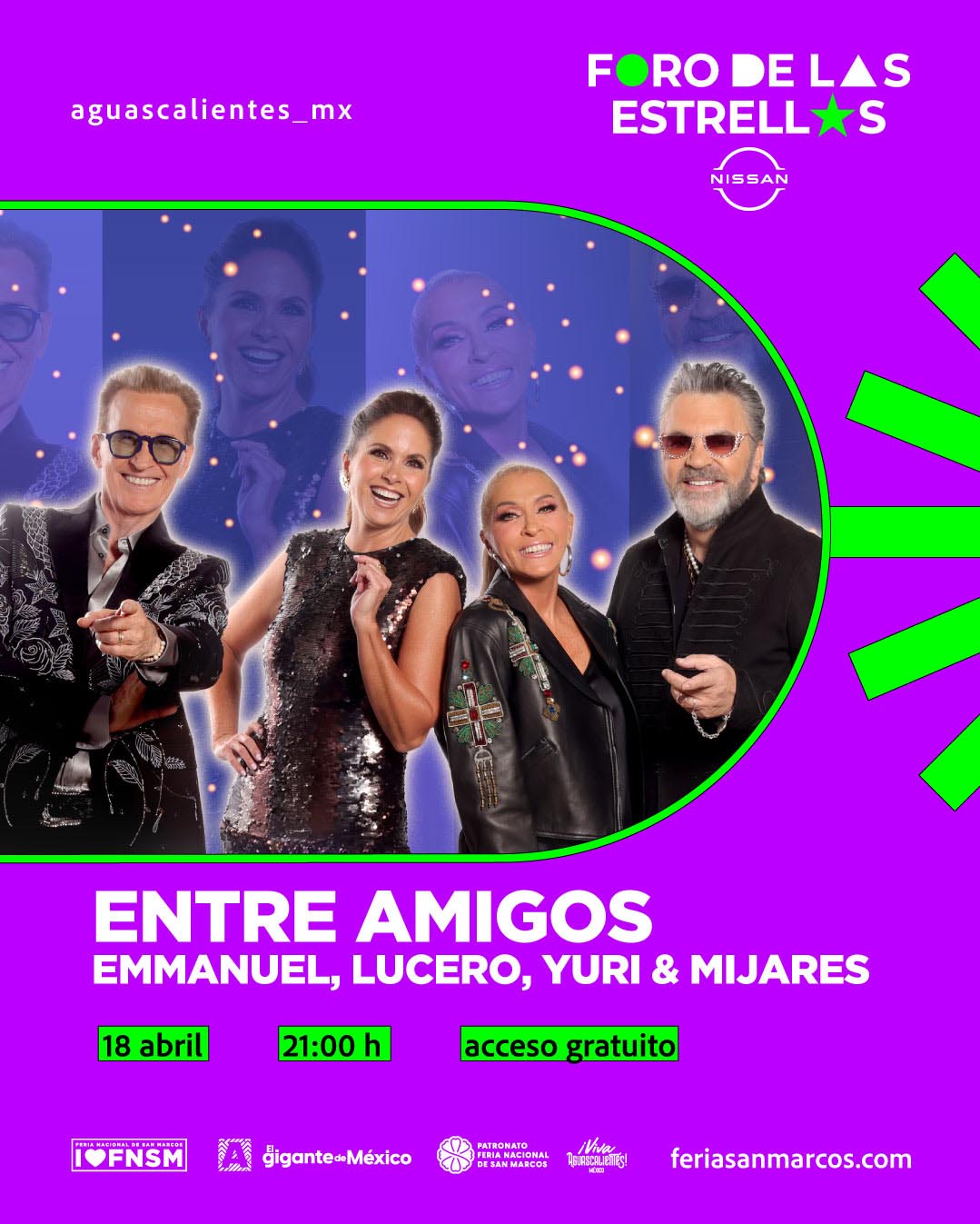 ENTRE AMIGOS EMMANUEL, LUCERO, YURI & MIJARES