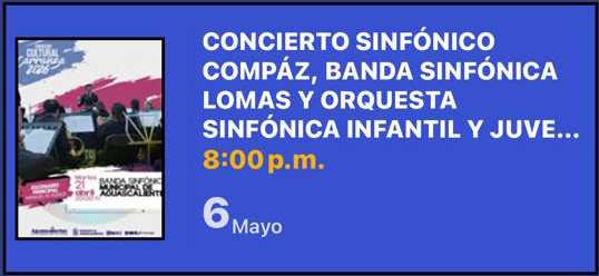 CONCIERTO SINFÓNICO COMPÁZ, BANDA SINFÓNICA LOMAS Y ORQUESTA SINFÓNICA INFANTIL Y JUVENIL POCITOS