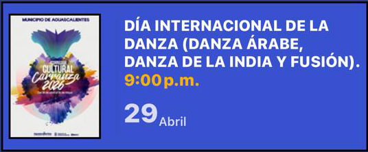 DÍA INTERNACIONAL DE LA DANZA (DANZA ÁRABE, DANZA DE LA INDIA Y FUSIÓN)