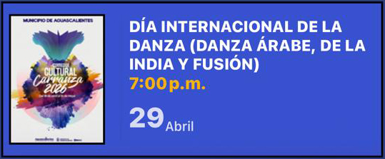 DÍA INTERNACIONAL DE LA DANZA (DANZA ÁRABE, DE LA INDIA Y FUSIÓN)