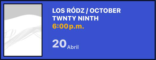 LOS RÓDZ / OCTOBER TWNTY NINTH
