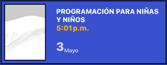 PROGRAMACIÓN PARA MIÑAS Y NIÑOS